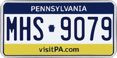 PA license plate MHS9079