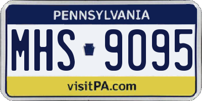 PA license plate MHS9095