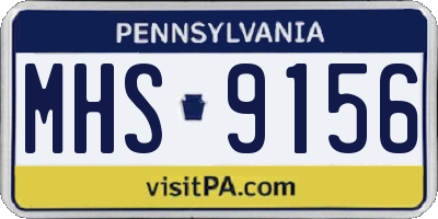 PA license plate MHS9156