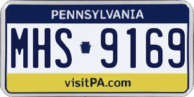 PA license plate MHS9169