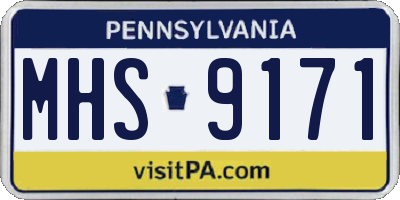 PA license plate MHS9171