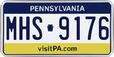 PA license plate MHS9176