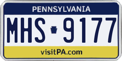 PA license plate MHS9177