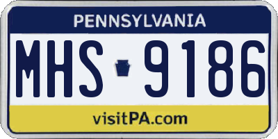 PA license plate MHS9186
