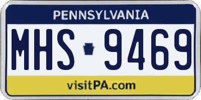 PA license plate MHS9469