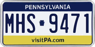 PA license plate MHS9471