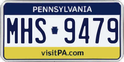 PA license plate MHS9479
