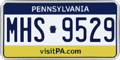 PA license plate MHS9529