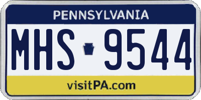 PA license plate MHS9544