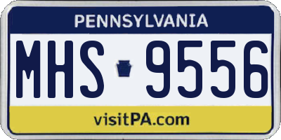 PA license plate MHS9556