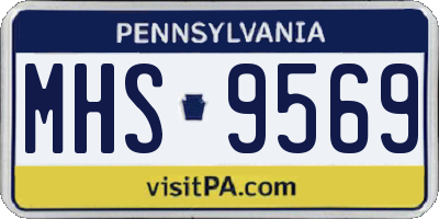 PA license plate MHS9569