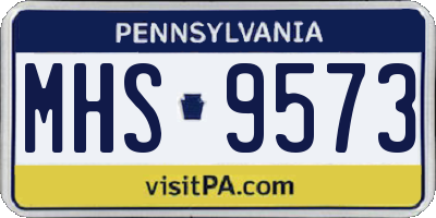 PA license plate MHS9573