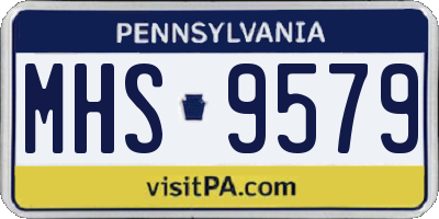 PA license plate MHS9579