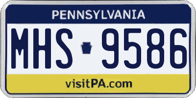 PA license plate MHS9586