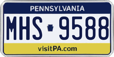 PA license plate MHS9588