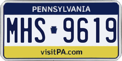 PA license plate MHS9619
