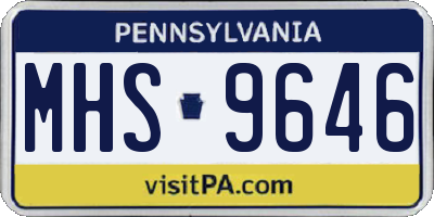 PA license plate MHS9646