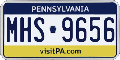 PA license plate MHS9656