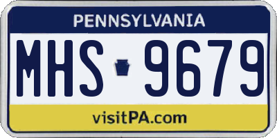 PA license plate MHS9679