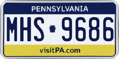 PA license plate MHS9686