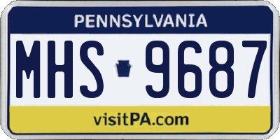 PA license plate MHS9687