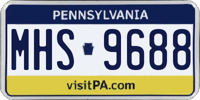 PA license plate MHS9688