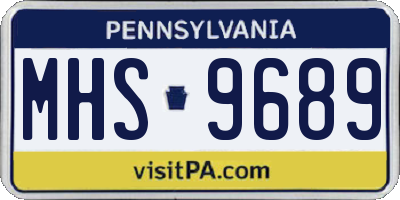 PA license plate MHS9689