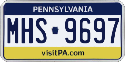 PA license plate MHS9697