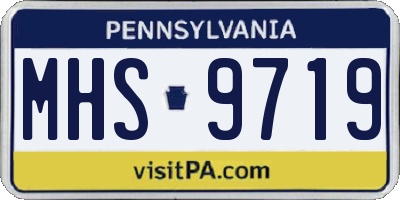 PA license plate MHS9719