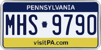 PA license plate MHS9790