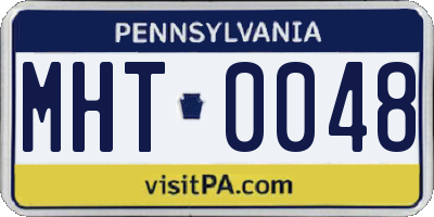 PA license plate MHT0048