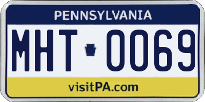 PA license plate MHT0069