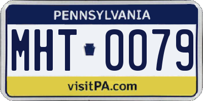 PA license plate MHT0079