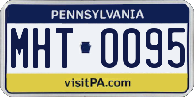 PA license plate MHT0095