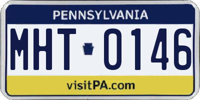 PA license plate MHT0146