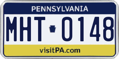 PA license plate MHT0148