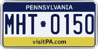 PA license plate MHT0150