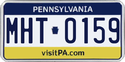 PA license plate MHT0159