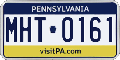 PA license plate MHT0161