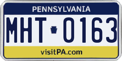 PA license plate MHT0163
