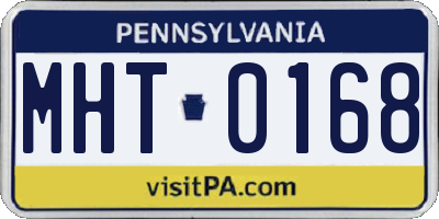 PA license plate MHT0168