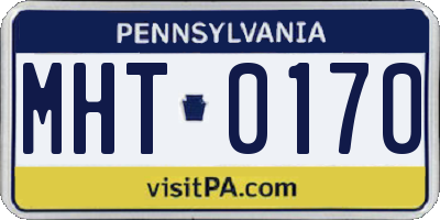 PA license plate MHT0170