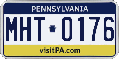 PA license plate MHT0176