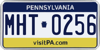 PA license plate MHT0256