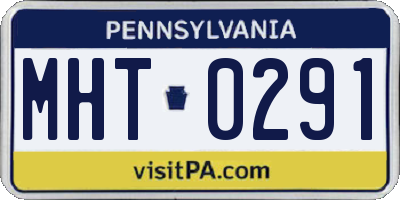 PA license plate MHT0291