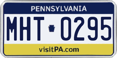 PA license plate MHT0295