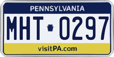 PA license plate MHT0297