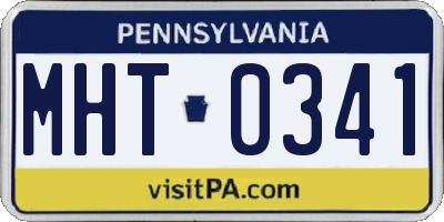 PA license plate MHT0341
