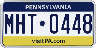 PA license plate MHT0448