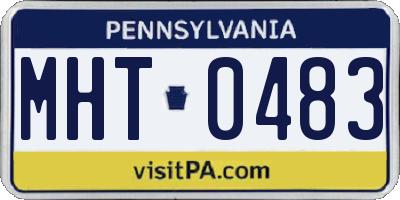 PA license plate MHT0483